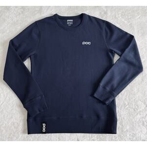POC Men’s Size S CREW NECK SWEATER Sweatshirt Navy Blue 100% Organic Cotton